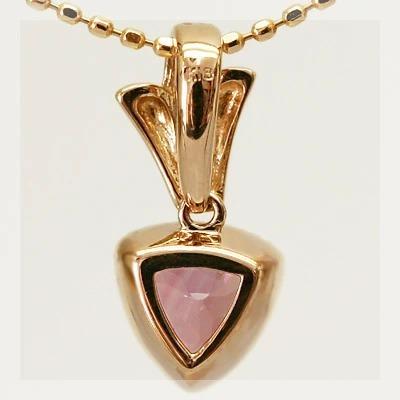 大人フェミニンピンクトルマリントリリアントペンダント トップ 誕生石 10月 春色ピンク PT900 K18 K10対応 |  | 03