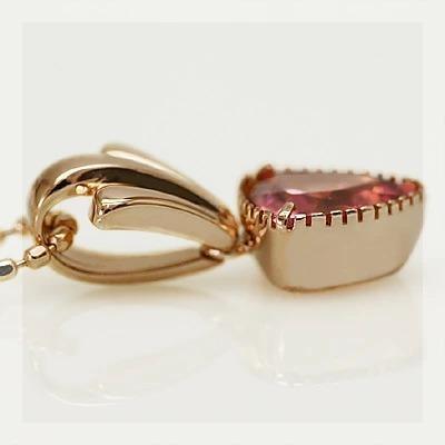 大人フェミニンピンクトルマリントリリアントペンダント トップ 誕生石 10月 春色ピンク PT900 K18 K10対応 |  | 04