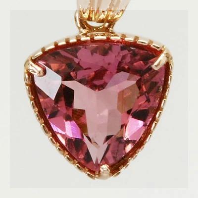 大人フェミニンピンクトルマリントリリアントペンダント トップ 誕生石 10月 春色ピンク PT900 K18 K10対応 |  | 05