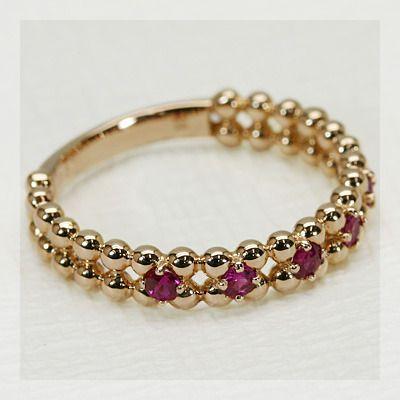 ルビー プレシャス”リング 誕生石 7月 PT900 K18 K10対応の画像