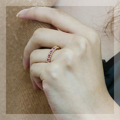 ルビー プレシャス”リング 誕生石 7月 PT900 K18 K10対応の画像