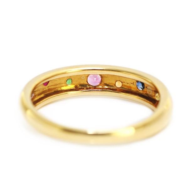 Lucky k18WG トルコ石.マルチサファイア　リング Lucky k18WG トルコ石.マルチサファイア リング k18WG トルコ石