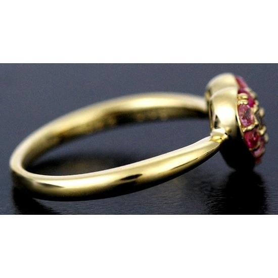 ベリーショコラ Berry Chocola ピンクサファイア ブラウンダイヤモンド ピンキーリング PT900 K18 K10対応　誕生石 4月 9月 春色ピンクの画像