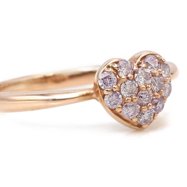 限定１本 K10PG ピンクダイヤモンド ハート リング ベリーショコラ Berry Chocola 11号 サイズ変更承ります 誕生石4月 爆買