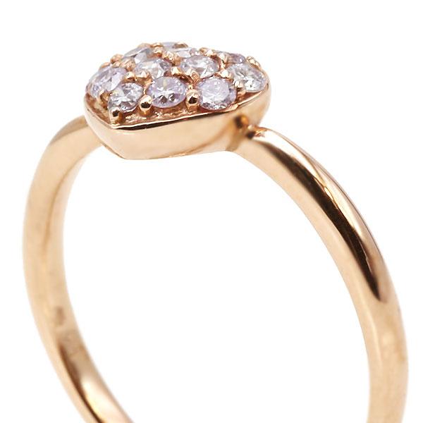 限定１本 K10PG ピンクダイヤモンド ハート リング ベリーショコラ Berry Chocola 11号 サイズ変更承ります 誕生石4月 爆買