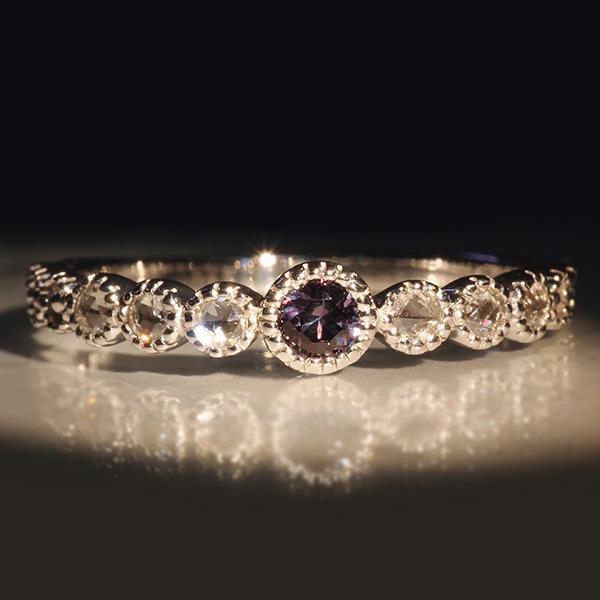 詰込福袋開催中 指輪 アレキサンドライト ローズカットダイヤモンド