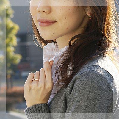 ピンクサファイア ローズカットダイヤモンド アンティーク リング