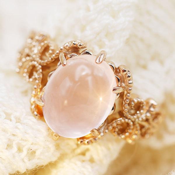 数量限定 スターローズクオーツ カボション リング グラニュレーション  