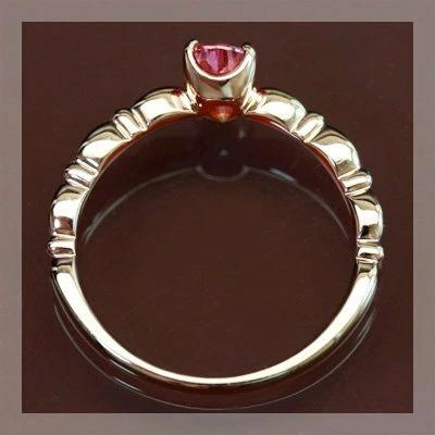 タンザニア産ピンクスピネル“ドラマティック”リング PT900 K18 K10対応 春色ピンクの画像