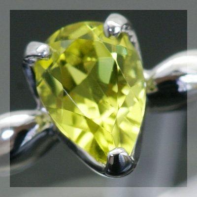 華やかな輝きレモンカラー カナリートルマリン ドラマティック”リング PT900 K18 K10対応 誕生石 10月の画像