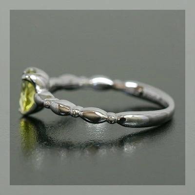 華やかな輝きレモンカラー カナリートルマリン ドラマティック”リング PT900 K18 K10対応 誕生石 10月の画像