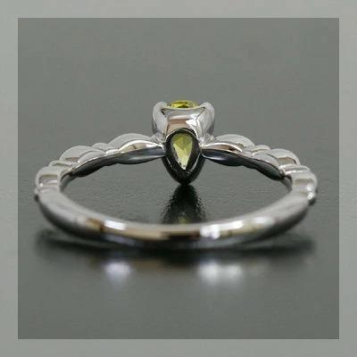 華やかな輝きレモンカラー カナリートルマリン ドラマティック”リング PT900 K18 K10対応 誕生石 10月の画像