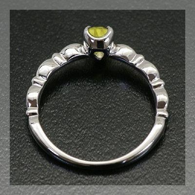 華やかな輝きレモンカラー カナリートルマリン ドラマティック”リング PT900 K18 K10対応 誕生石 10月の画像