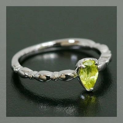 華やかな輝きレモンカラー カナリートルマリン ドラマティック”リング PT900 K18 K10対応 誕生石 10月の画像