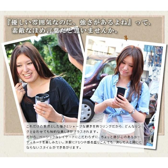 バケットカットダイヤモンドリング 静謐な輝き PT900 K18 K10対応  誕生石 4月の画像