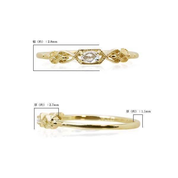 数量限定 ローズカットダイヤモンド リング オーナメント リング 指輪 PT900 K18 K10対応 誕生石4月の画像