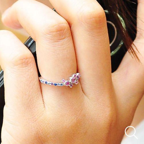 トワイライト マルチカラーサファイアリング PT900 K18 K10対応 誕生石