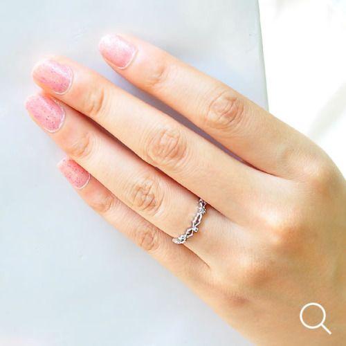 ローズカットダイヤモンド リング PT900 K18 K10対応 誕生石 4月の画像