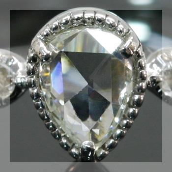 Neo Classical ローズカットダイヤモンド ペアシェイプ ダイヤモンド リング ネオクラシカル PT900 K18 K10対応  誕生石 4月の画像