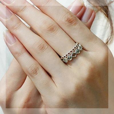 ローズカットグリーンサファイアアンティークデザインリング 誕生石 9月 PT900 K18 K10対応の画像
