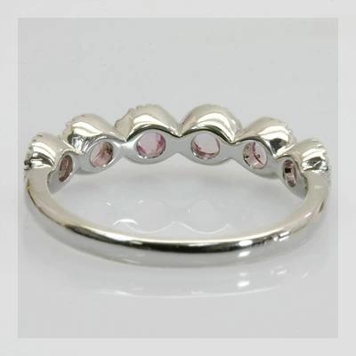 P+10％中 ローズカットピンクサファイアアンティークデザインリング 誕生石 9月 春色ピンク PT900 K18 K10対応 |  | 04