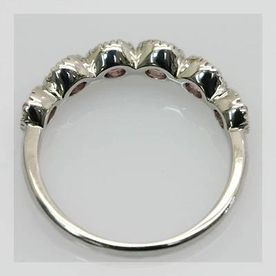 P+10％中 ローズカットピンクサファイアアンティークデザインリング 誕生石 9月 春色ピンク PT900 K18 K10対応 |  | 05