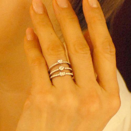 シェルタ ハート シェイプ ダイヤモンド リング 誕生石 4月 PT900 K18