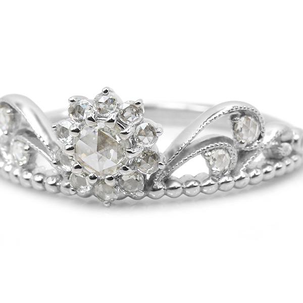 ローズカットダイヤモンド リング 王妃のパリュール 指輪 PT900 K18 K10対応 |  | 02