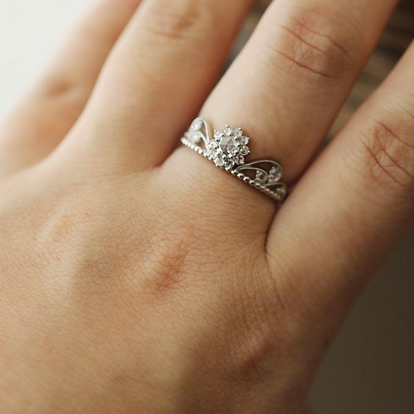 ローズカットダイヤモンド リング 王妃のパリュール 指輪 PT900 K18 K10対応 |  | 05