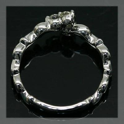 ダイヤモンド ブランシュ”スリーストーンリング 誕生石 4月 PT900 K18 K10対応の画像
