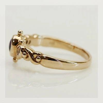 アメシスト ピンクトルマリン ヴィクトリアモダン”リング 誕生石 2月 10月 春色ピンク PT900 K18 K10対応の画像
