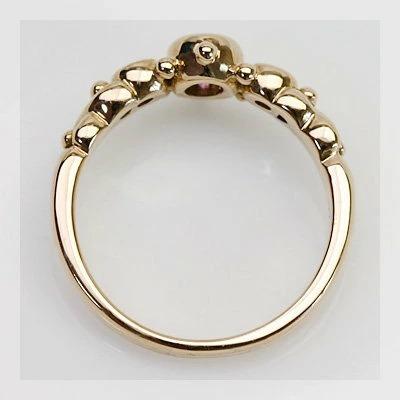 アメシスト ピンクトルマリン ヴィクトリアモダン”リング 誕生石 2月 10月 春色ピンク PT900 K18 K10対応の画像