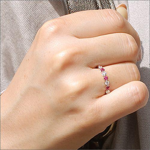 ネイキッドリング  レッドスピネル　ネイキッドセッティング リング PT900 K18 K10対応の画像