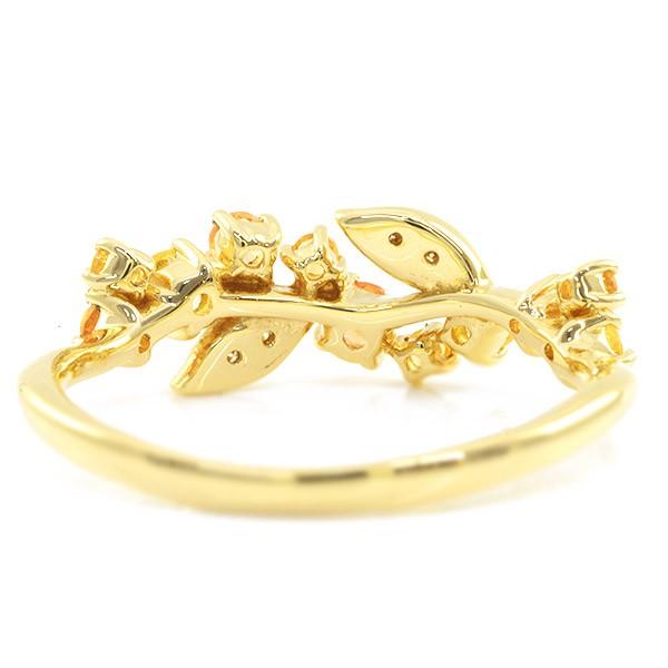 金木犀色の指輪 スペサタイトガーネット イエローサファイア