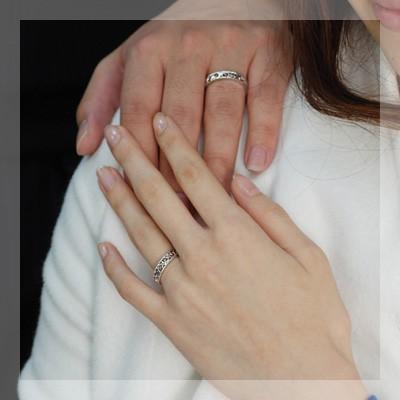 アイビーレース メタル リング 地金 おしゃれ ファッション 女性 記念日 ギフト プレゼント PT900 K18 K10対応の画像