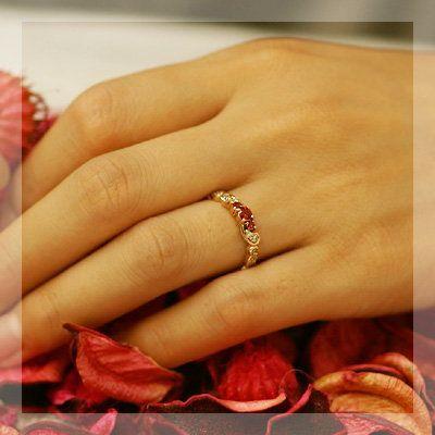 レディッシュサファイア ダイヤモンド リング フルエンテ PT900 K18 K10対応 誕生石 4月 9月の画像