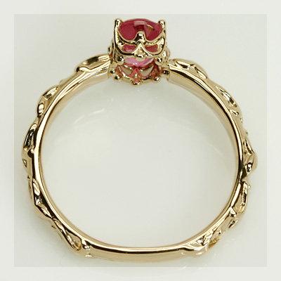 ブリエピエール ルベライト セッティング リング PT900 K18 K10対応 春色ピンクの画像