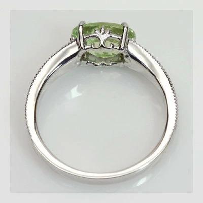 ミントグリーンガーネット リング ラフィネ PT900 K18 K10対応 誕生石 1月の画像