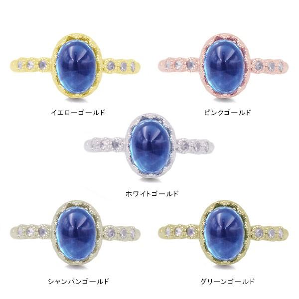 ロンドンブルートパーズ ローズカットダイヤ  リング レースアンティーク  PT900 K18 K10対応の画像