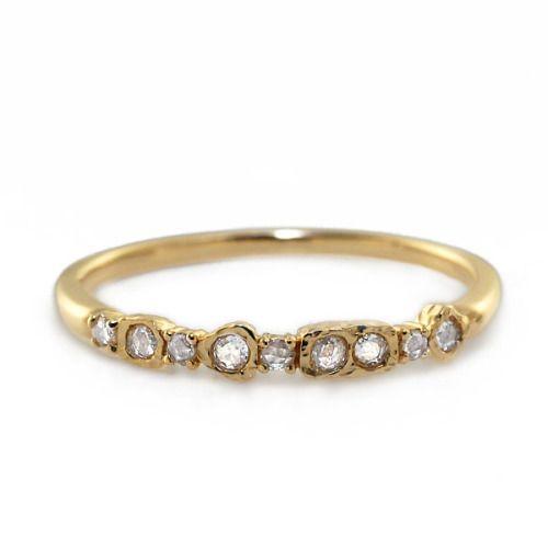 4°C ダイヤリング ローズカットダイヤリング マルジャーナ 誕生石 4月