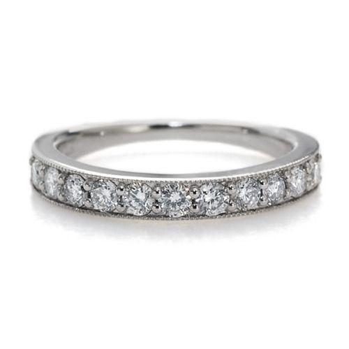 0.5ct ダイヤモンドリング 煌きクラシカル エタニティ 憧れ 女性 人気の指輪 PT900 K18 K10対応  誕生石 4月の画像