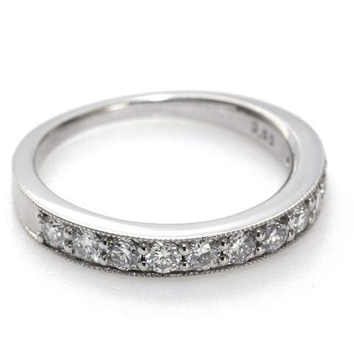 0.5ct ダイヤモンドリング 煌きクラシカル エタニティ 憧れ 女性 人気の指輪 PT900 K18 K10対応  誕生石 4月の画像