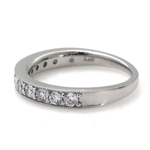 0.5ct ダイヤモンドリング 煌きクラシカル エタニティ 憧れ 女性 人気の指輪 PT900 K18 K10対応  誕生石 4月の画像
