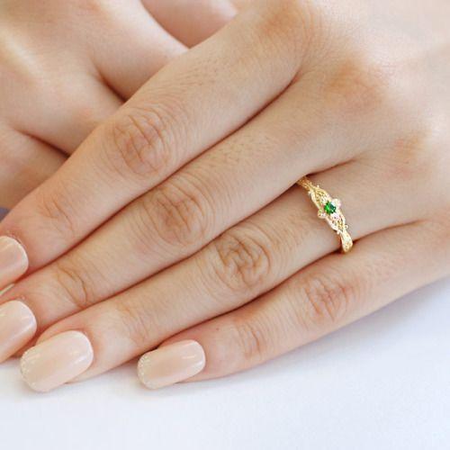 ナ*オ様 イロドリストーン　デマントイドガーネット　リング　17号　K18 0. ナ*オ様 イロドリストーン デマントイドガーネット リング 17号