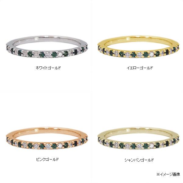 希少石 アレキサンドライト ダイヤモンド 究極のストレート リング 誕生石 4月 6月 PT900 K18 K10対応の画像