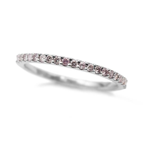 数量限定 桜カラーピンクダイヤモンド 究極のストレートリング 指輪 誕生石4月 PT900 K18 K10対応の画像
