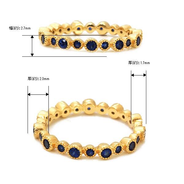 ブルーサファイア ミル打ち フルエタニティリング 10号 刻印あり 指輪 ポイント10％ ブルーサファイアミル打ちフルエタニティリング サイズ