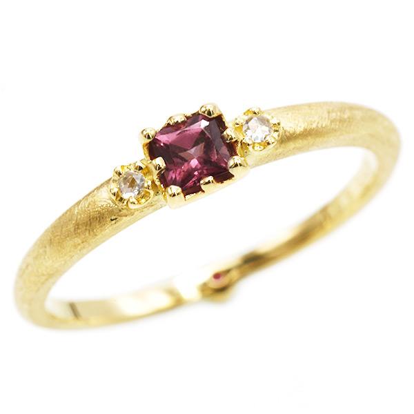 ロードライトガーネット プリンセス ローズカットダイヤモンド 選べる誕生石 リング PT900 K18 K10対応 |  | 01