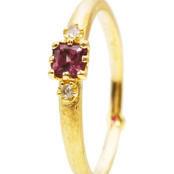 ロードライトガーネット プリンセス ローズカットダイヤモンド 選べる誕生石 リング PT900 K18 K10対応 |  | 03