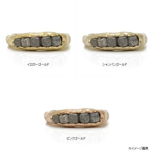 ダイヤモンド原石ピンキーリングロック PT900 K18 K10対応ｂ 誕生石 4月の画像